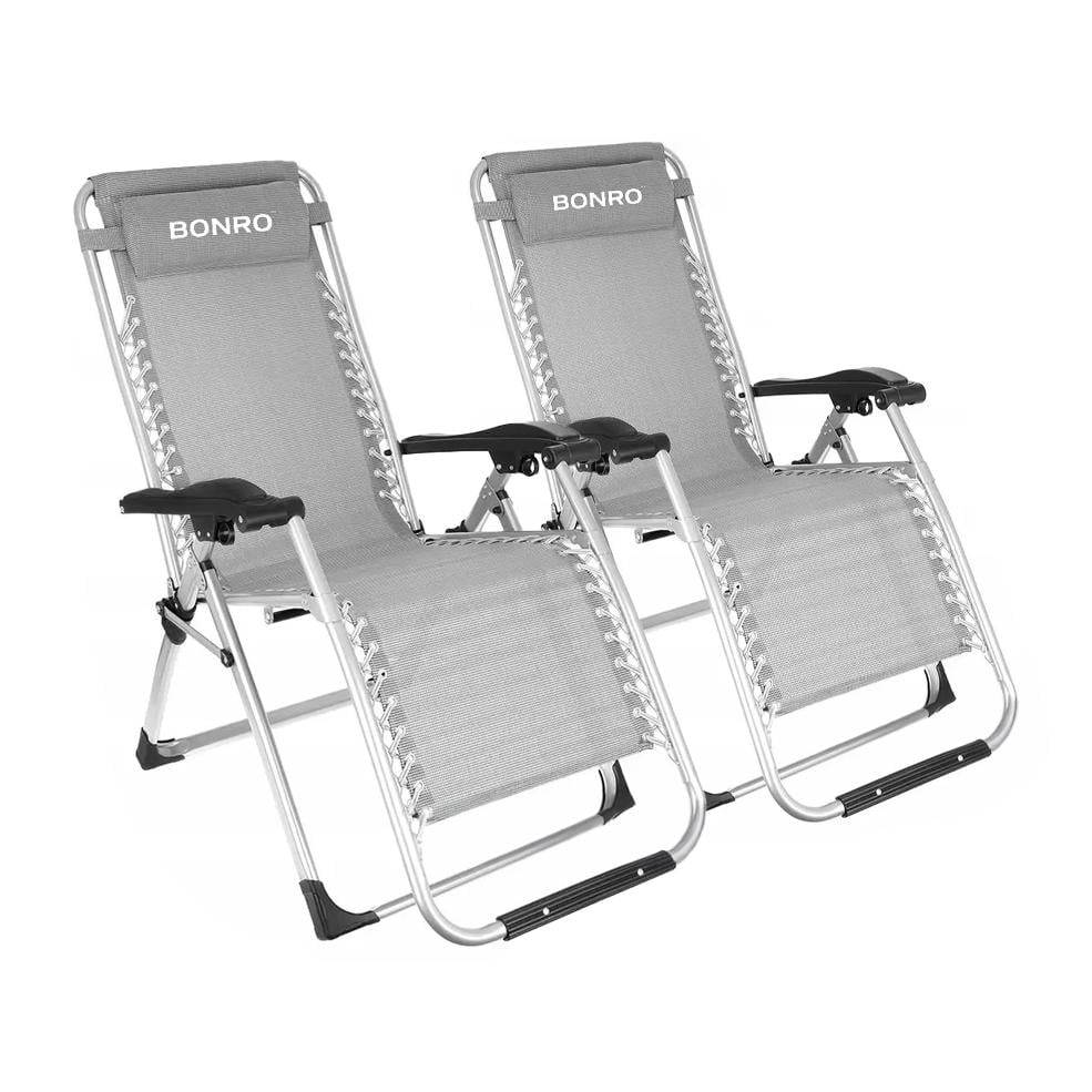 Шезлонги Bonro BG-007 2 шт. Серый (42400609)