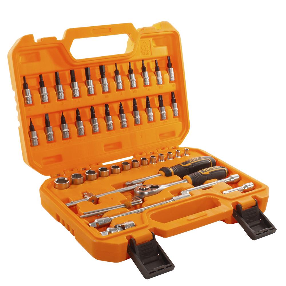 Набор торцевых головок INGCO INDUSTRIAL с трещоткой 1/4" 46 пр. (000212572) - фото 6 Набор торцевых головок INGCO INDUSTRIAL с трещоткой 1/4" 46 пр. (000212572) - фото 6