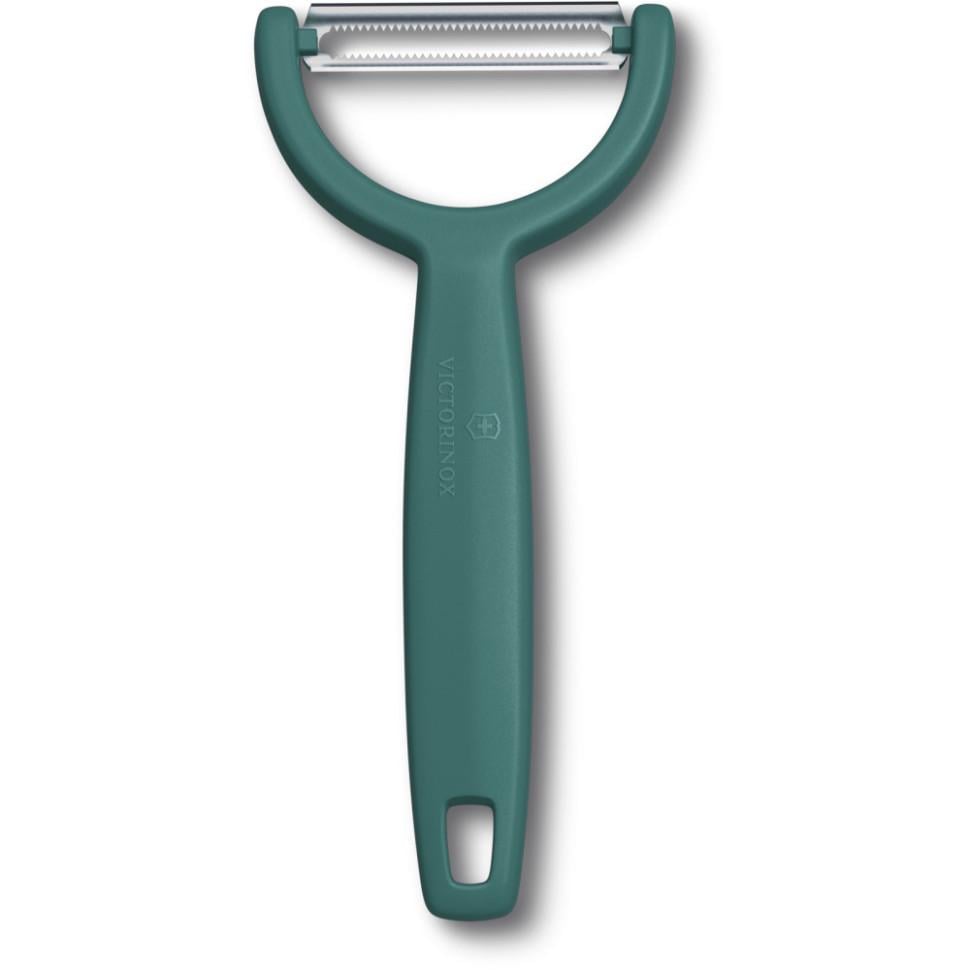 Овощечистка с двойным зубчатым лезвием Victorinox Ypso 145 мм Green (Vx60963.4)