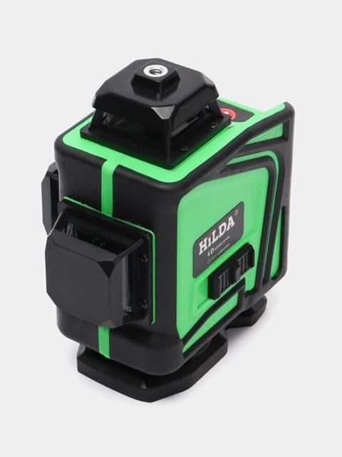 Лазерный уровень нивелир HILDA 4D Big Pro с зеленым лучом на 16 линий