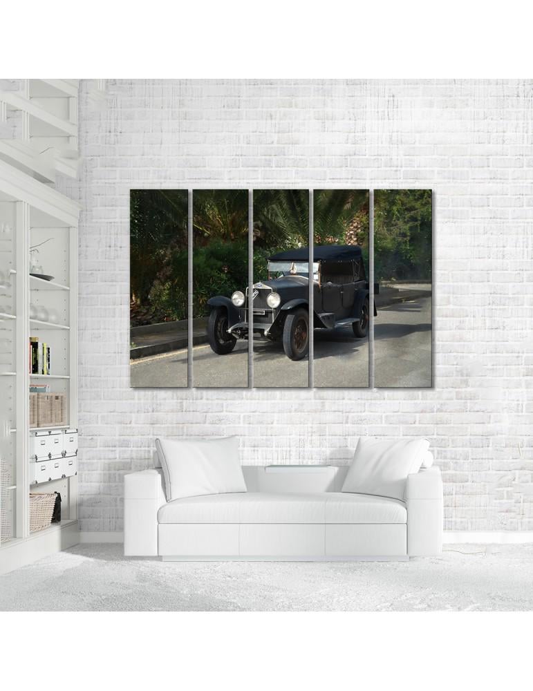 Картина модульная Ретро автомобили черный 665 Суперба Тоурер 5 модулей 70x105 см