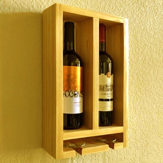 Полка для вина настенная из дерева Окаваши Карри (ПНК-018203)