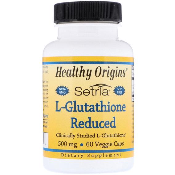 Глутатіон Healthy Origins L-Glutathione Setria 500 мг 60 Veg Caps