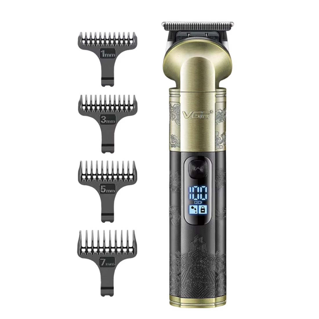 Тример для стрижки бороди, вусів та окантовки VGR V-296 бездротовий для чоловіків