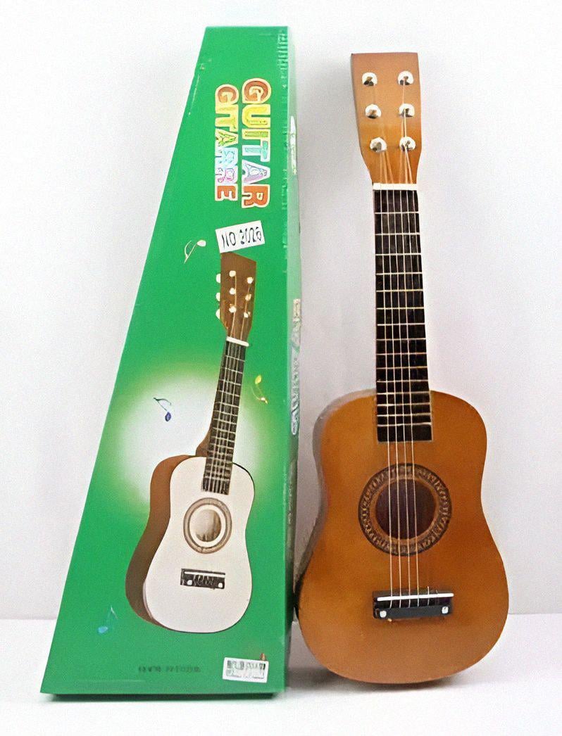 Детская гитара шестиструнная с медиатором в коробке (2026)