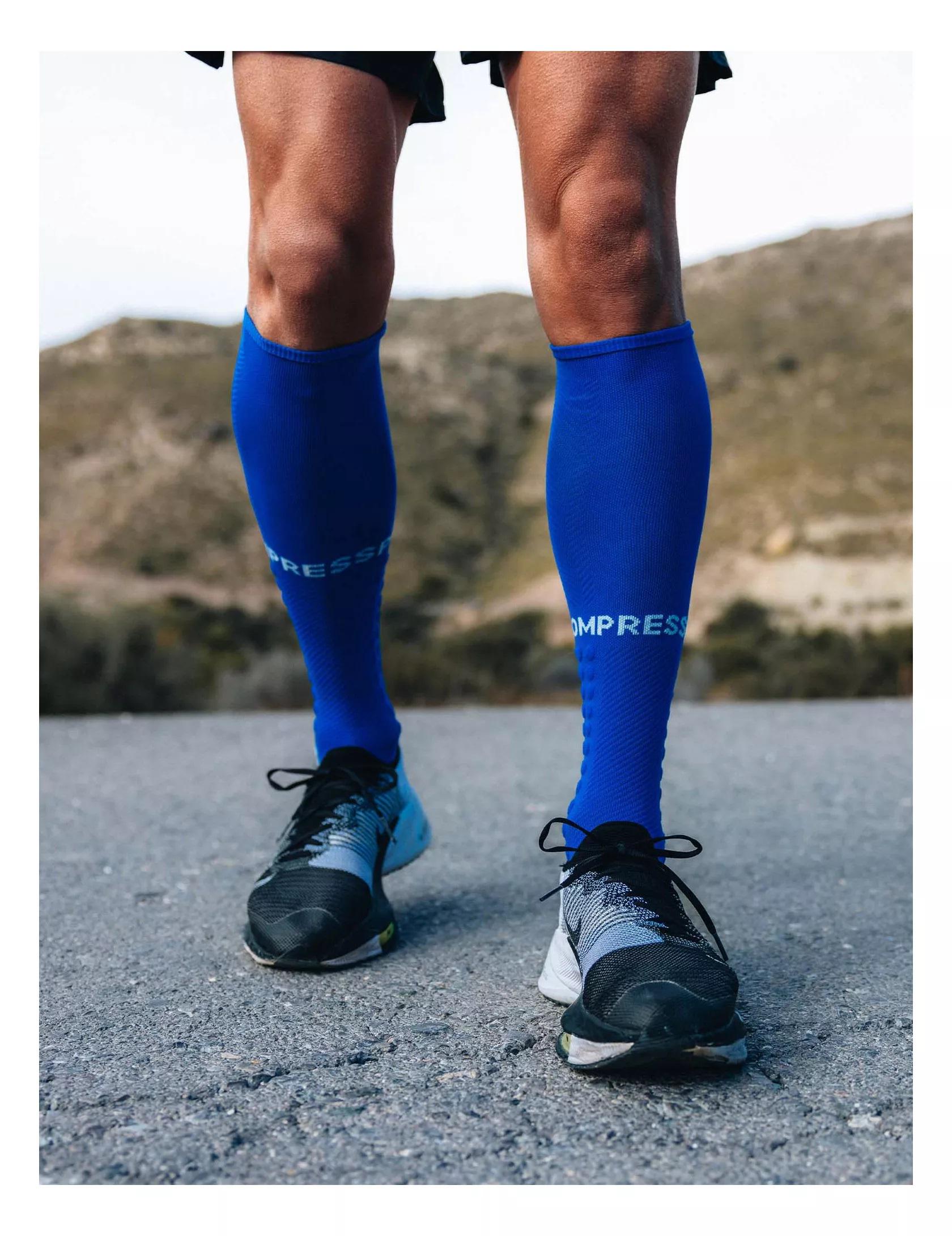 Гольфы Compressport Full Socks Run T1 Dazz Blue/Sugar - фото 3