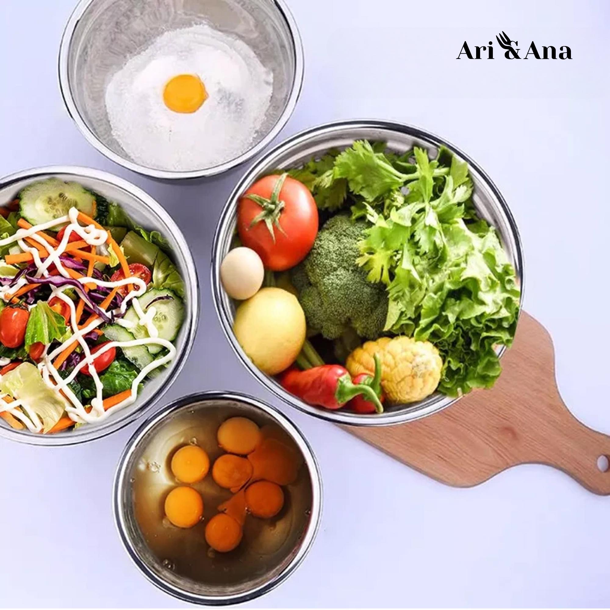 Набір металевих мисок Ari&Ana з силіконовим дном і кришкою 30-16 см 4 шт. Чорний - фото 10 Набір металевих мисок Ari&Ana з силіконовим дном і кришкою 30-16 см 4 шт. Чорний - фото 10