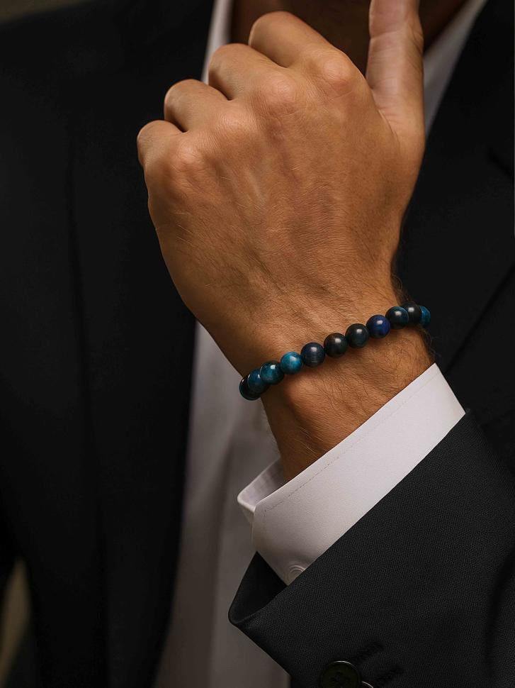 Браслет из соколиного глаза (4857)