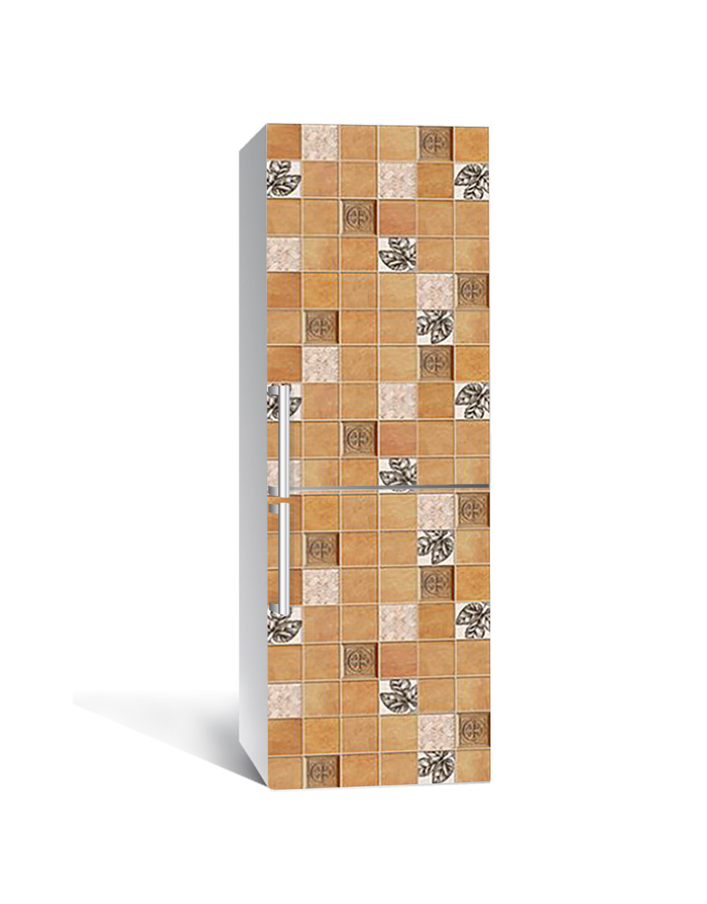 Наклейка 3D на холодильник Zatarga "Кофейная плитка" виниловая 650х2000 мм