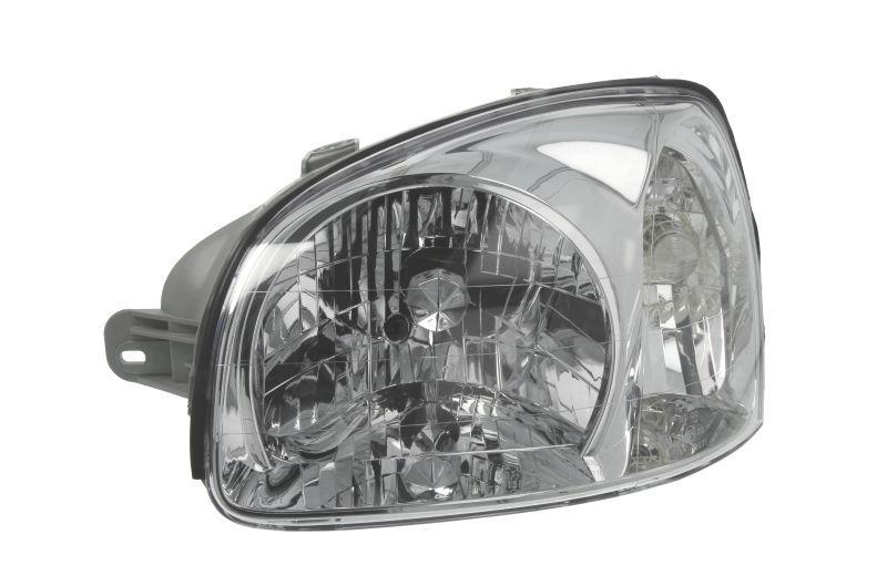 Фара передняя левая Hyundai Santa Fe I 2000-2005 H4 серая рамка (221-1139L-LD-ED)
