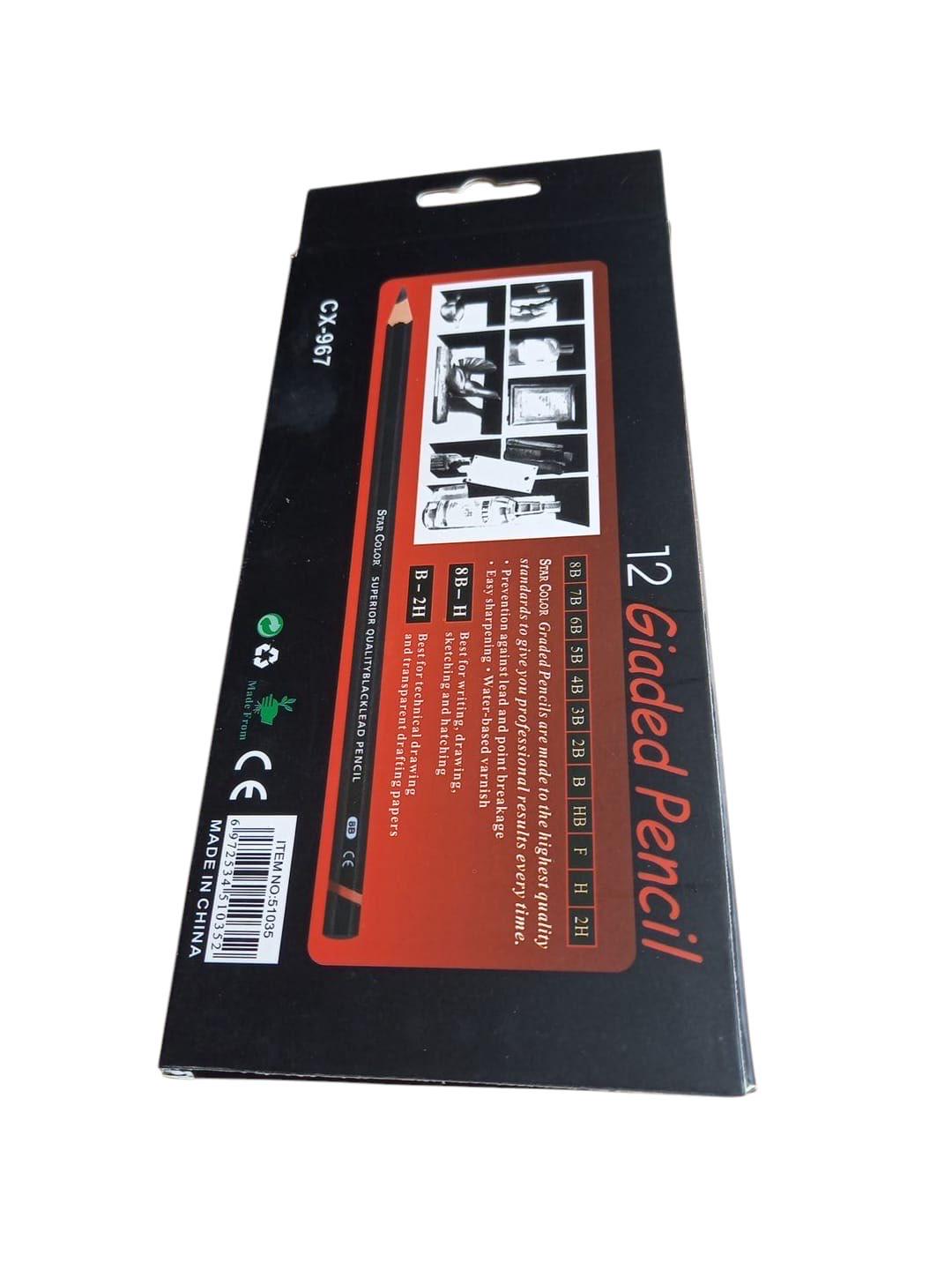 Олівець чорнографітний CX-967 (26321320) - фото 2 Олівець чорнографітний CX-967 (26321320) - фото 2