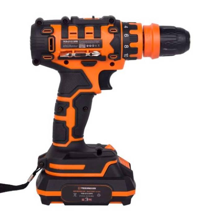 Шуруповерт акумуляторний Tekhmann TCD-21/2 DFR 2000 mAh Orange (853785) - фото 2 Шуруповерт акумуляторний Tekhmann TCD-21/2 DFR 2000 mAh Orange (853785) - фото 2
