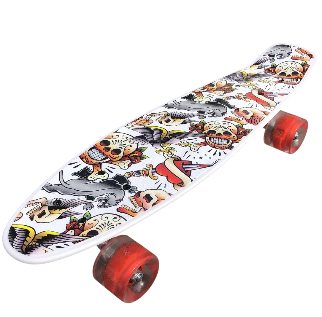 Пенниборд с черепами со светящимися колесами Best Board (2551327788)