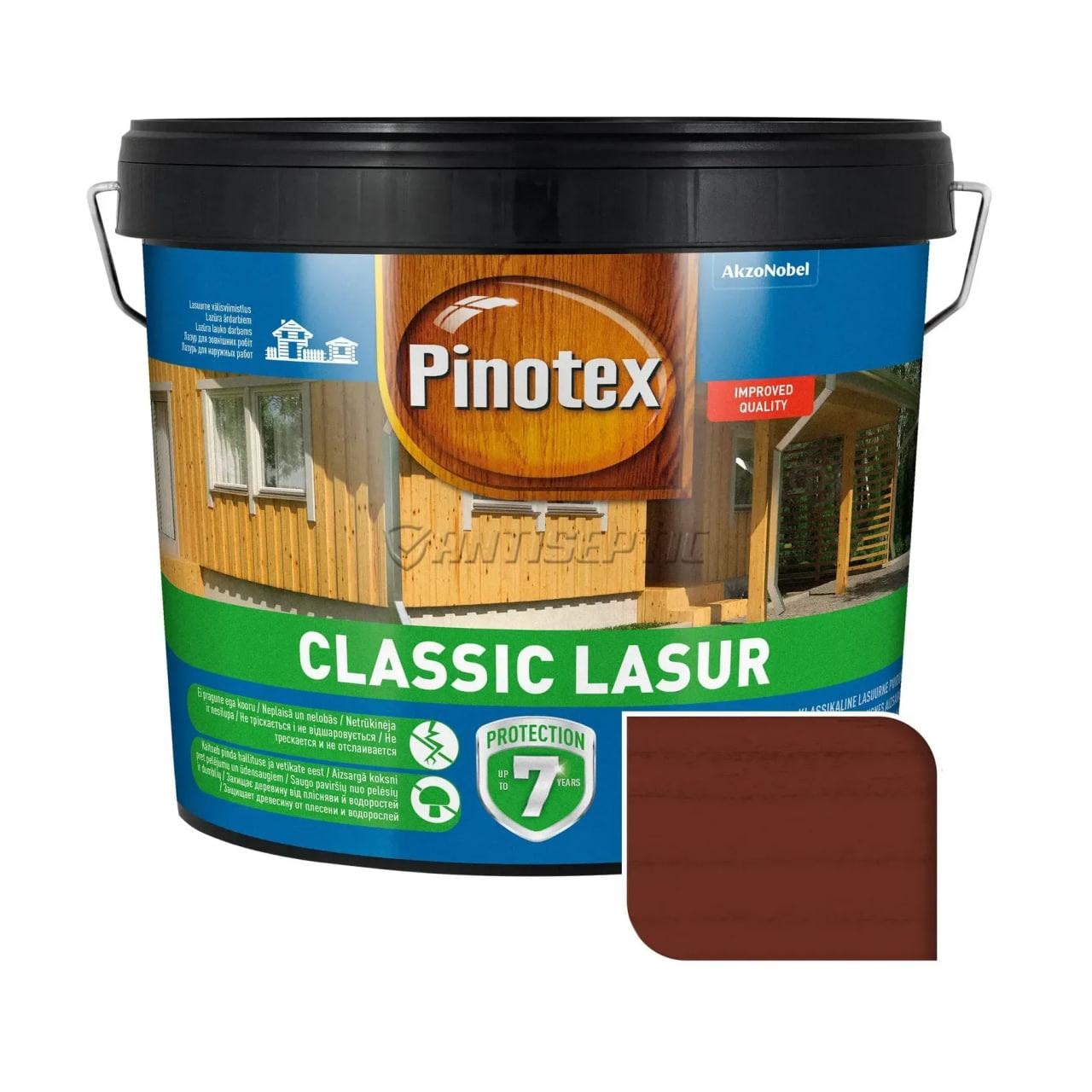 Пропитка для дерева Pinotex Classic Lasur с декоративным эффектом 10 л Красное дерево (357217)