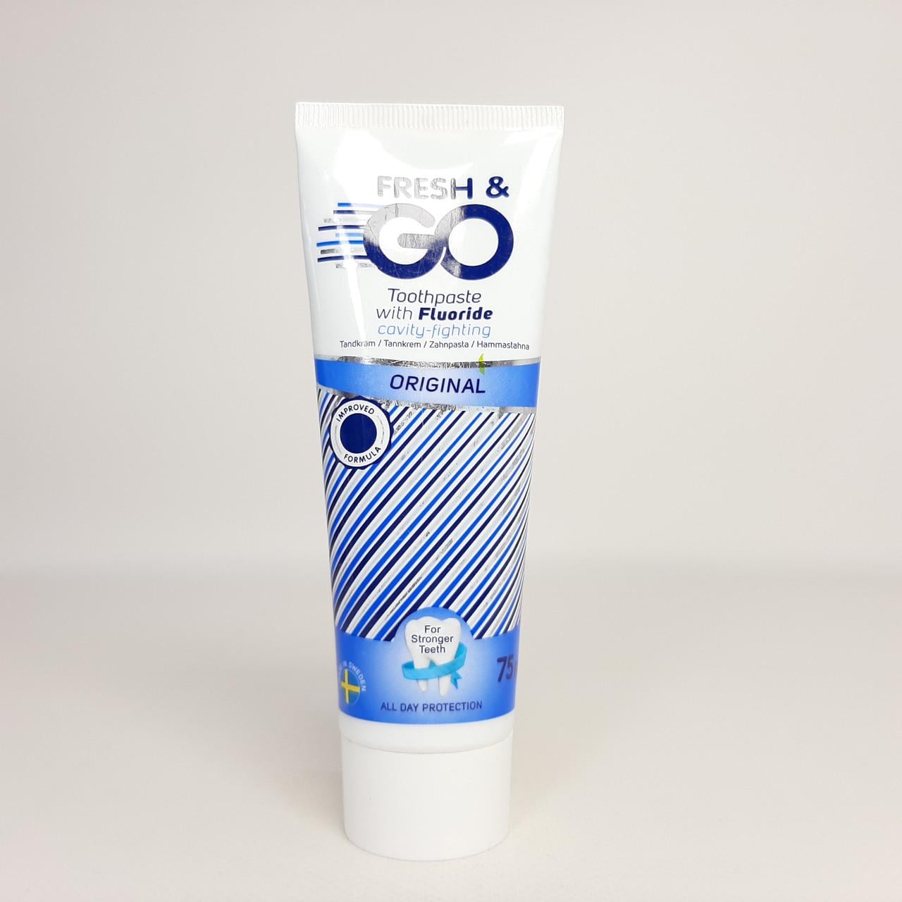 Зубна паста з фтором Fresh & Go 75 мл (X-2350)