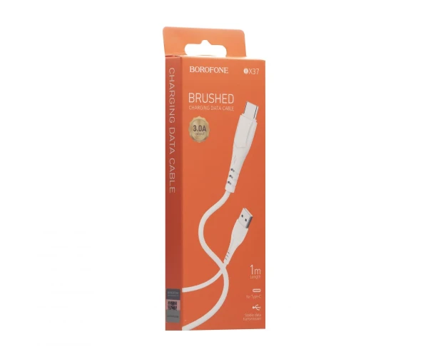 Кабель дата USB Borofone BX37 Wieldy Type-C 3A 1 м White - фото 2