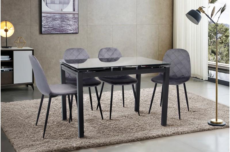 Стол-трансформер кухонный раскладной Мікс Меблі Vendi 800/1300x650 мм Черный