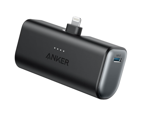 Повербанк Anker Nano із вбудованим складаним роз’ємом Lightning 5000 mAh Black