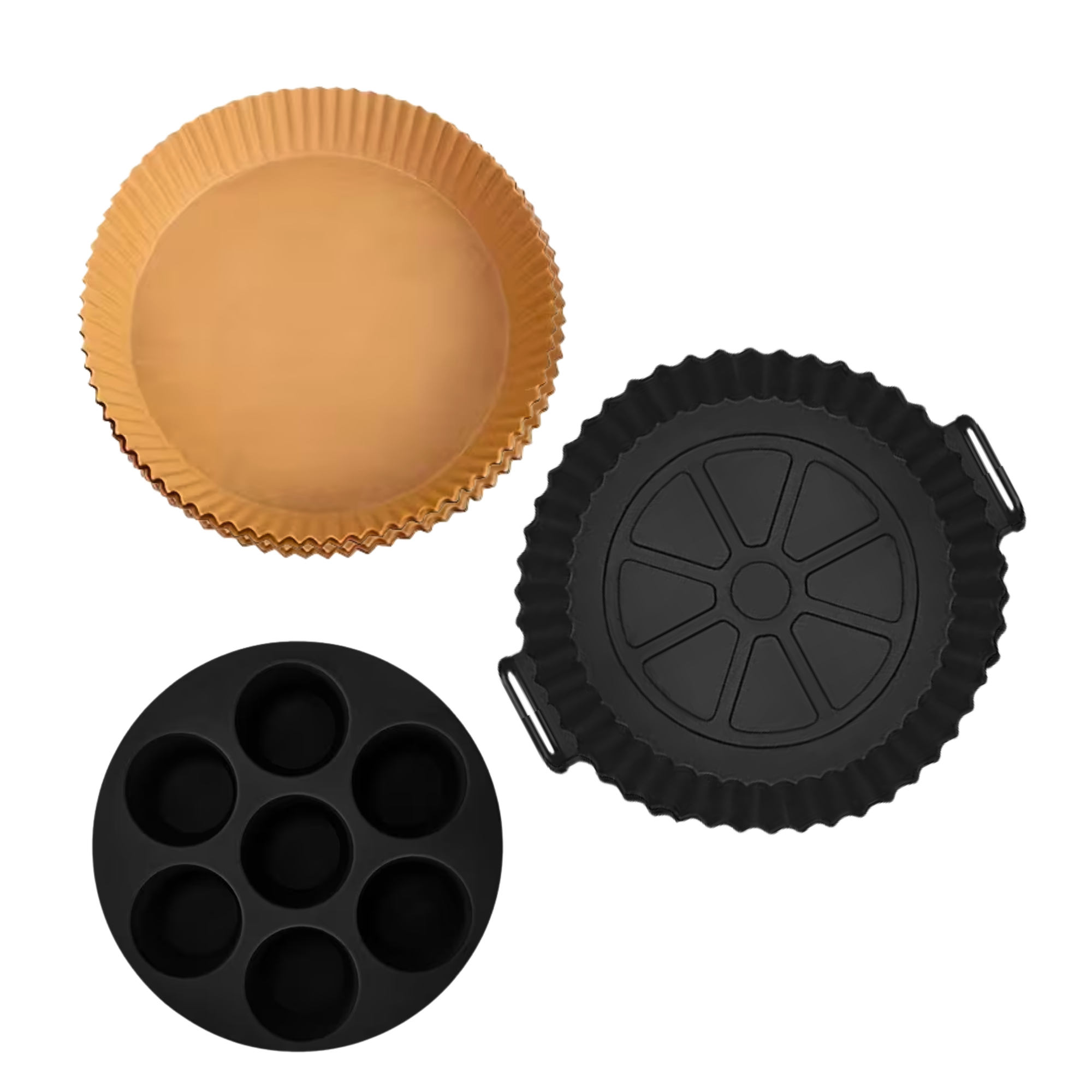 Набор для аэрогриля 3в1 силикон/пергамент Ø 20 см 100 шт. (11001)