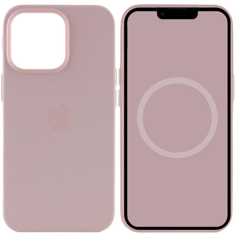Противоударный чехол Silicone case AAA full with Magsafe and Animation для Apple iPhone 13 Pro Max 6.7" Розовый/Chalk Pink