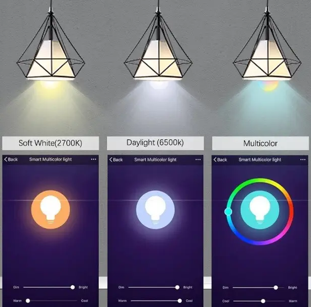 Розумна лампочка Tuya Smart LED WiFi E27 RGB 2700K-6500 K 15W (30251947) - фото 6 Розумна лампочка Tuya Smart LED WiFi E27 RGB 2700K-6500 K 15W (30251947) - фото 6