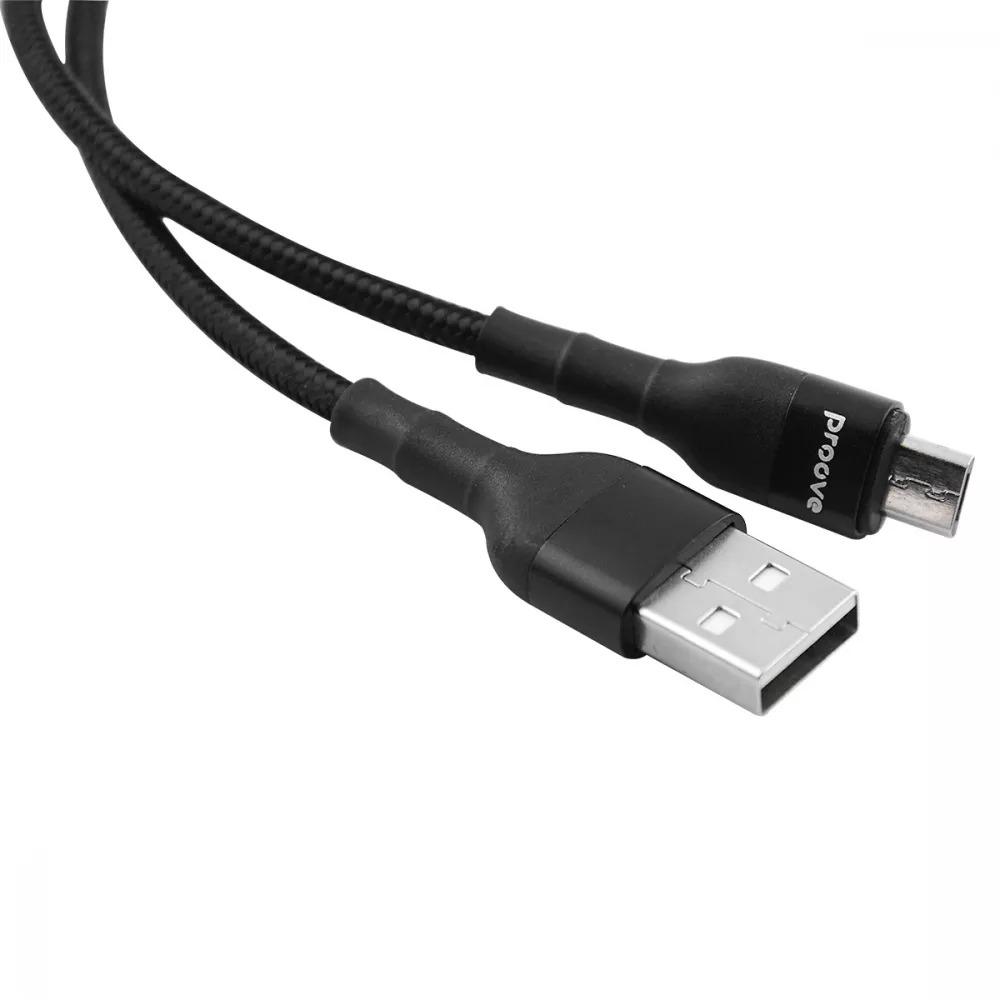 Кабель Proove Weft Micro USB 2,4 A 100 см Black