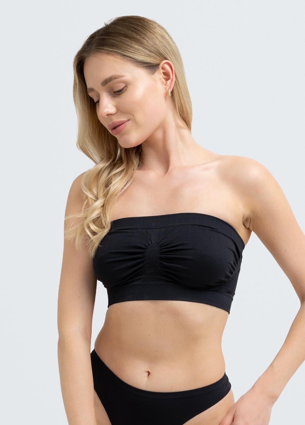 Топ женский бесшовный Giulia BANDO из микрофибры S/M Black (34532130)