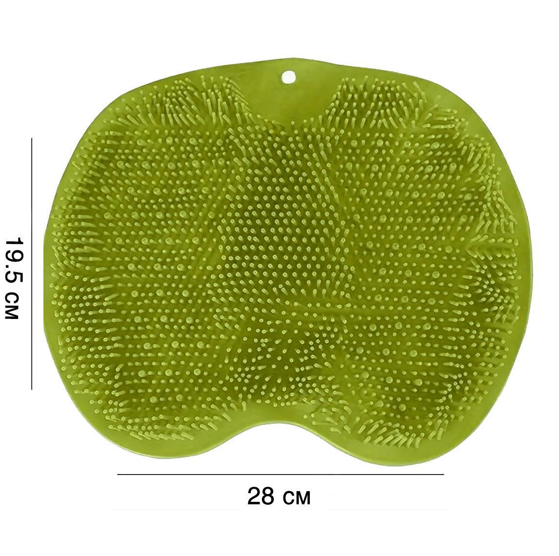 Килимок для ніг масажний у ванну/душ на присосках силіконовий Зелений (83822911) - фото 4 Килимок для ніг масажний у ванну/душ на присосках силіконовий Зелений (83822911) - фото 4
