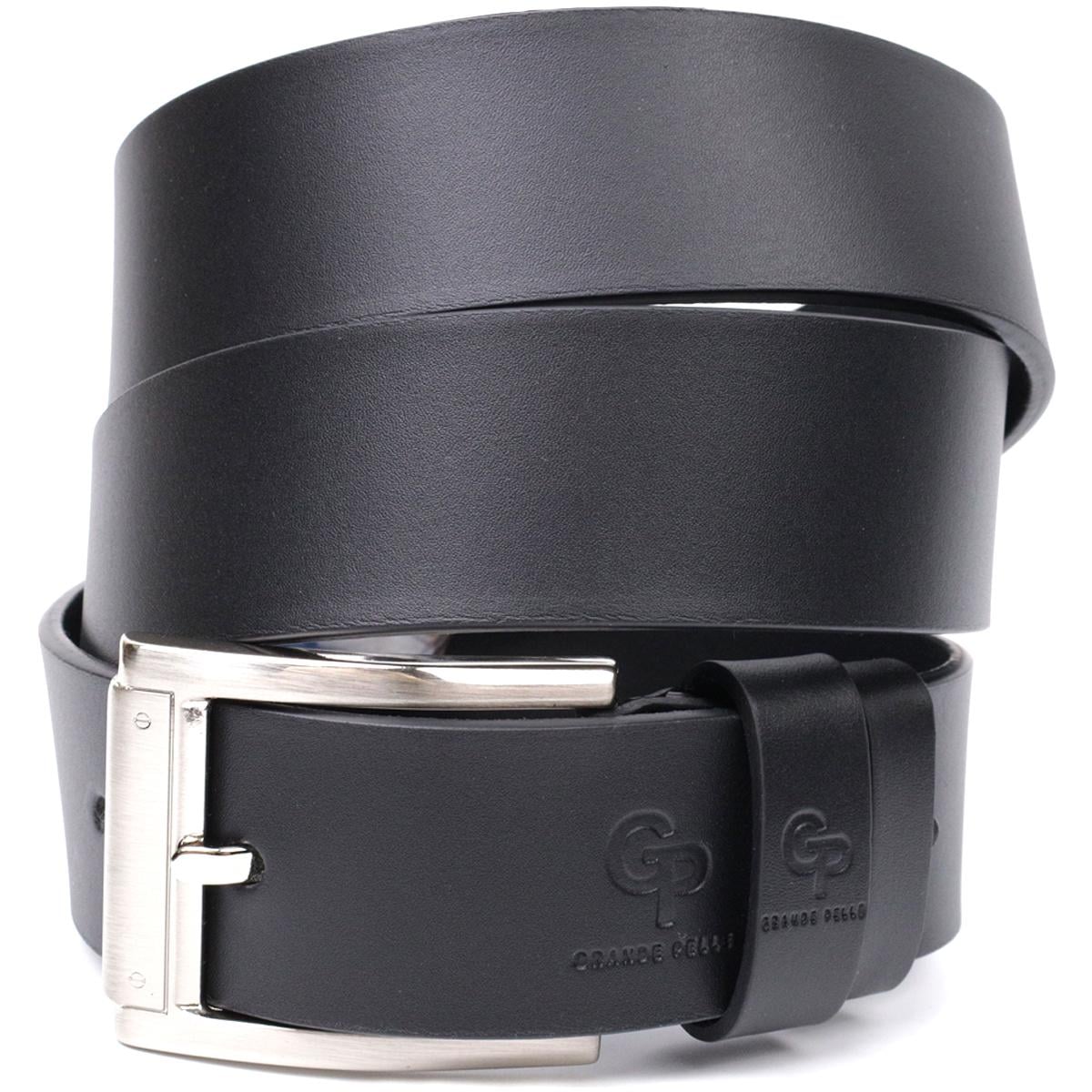Ремінь Grande Pelle Belt 11683 з натуральної шкіри Чорний