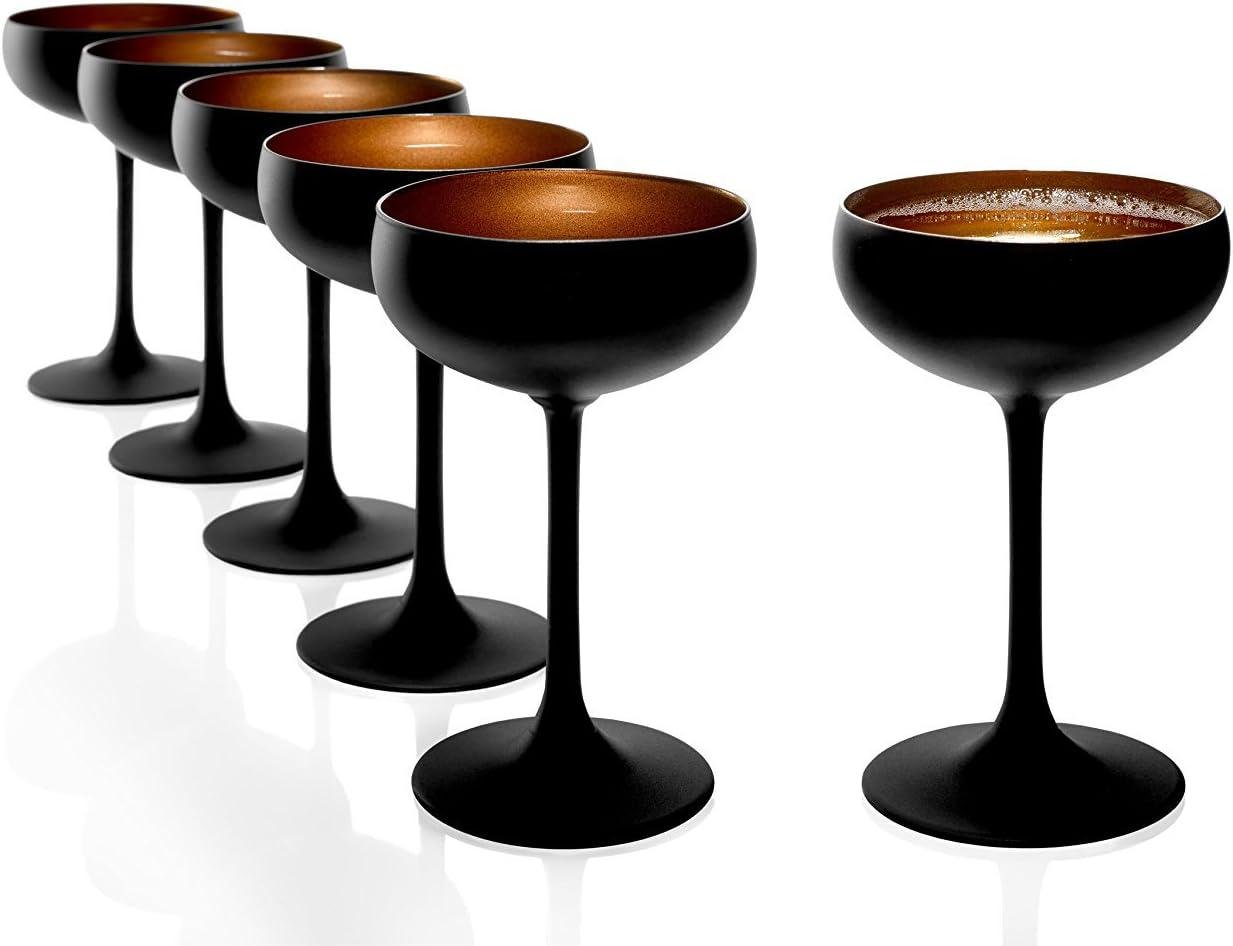 Набор бокалов для шампанского Stölzle Lausitz Elements Bronze 230 мл 6 шт. Черный (2739408-1)