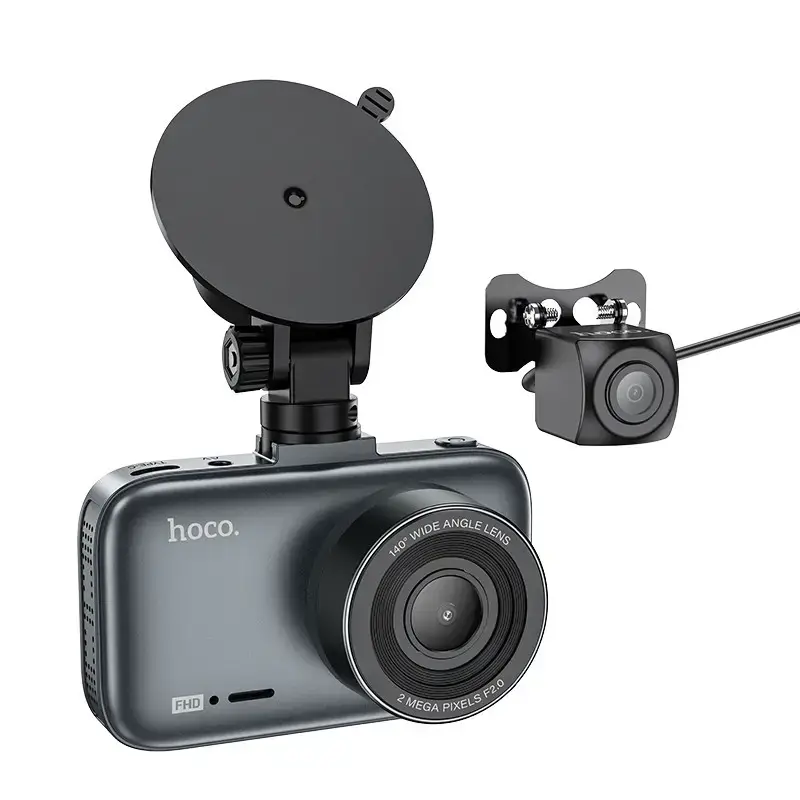 Видеорегистратор автомобильный Hoco DV6 Driving Recorder with 3" with rear camera Black