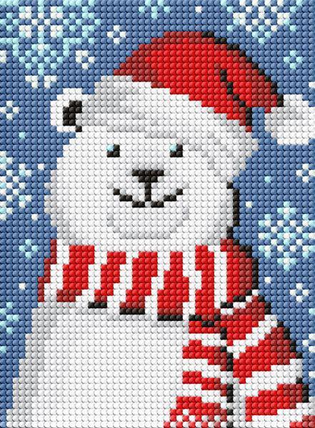 Алмазна мозаїка без підрамника Ideyka Полярне ведмежа 15х20 см (Id-AMM1068)