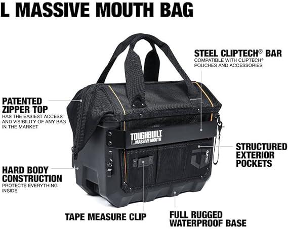 Сумка для інструментів ToughBuilt з великою горловиною (TB-CT-62-16A-BEA) - фото 8 Сумка для інструментів ToughBuilt з великою горловиною (TB-CT-62-16A-BEA) - фото 8