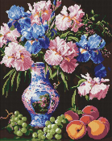 Алмазна мозаїка Краса ірисів sophiia_іllustrations 40х50 см (AMO8123)