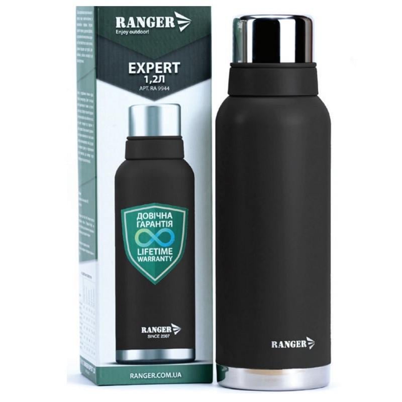 Термос питьевой Ranger Expert из нержавеющей стали 1,2 л Black (RA 9944) - фото 2