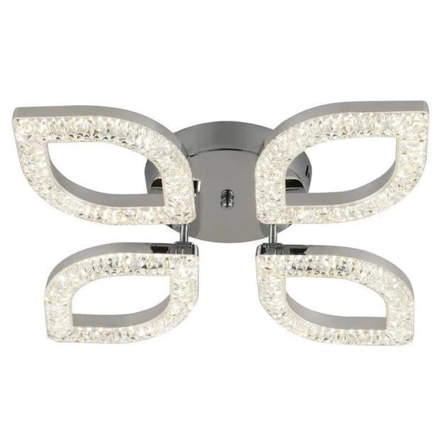 LED-люстра потолочная Sirius на четыре плафона 3000/6500К IP20 G 2721/4 CR 80W Хром (28686423)