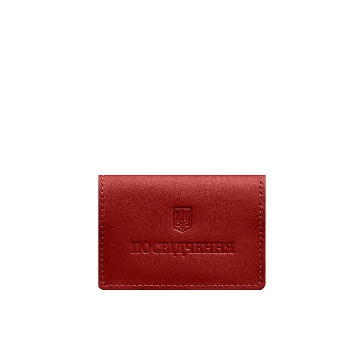 Обложка кожаная для пенсионного удостоверения Красный (A-028687)