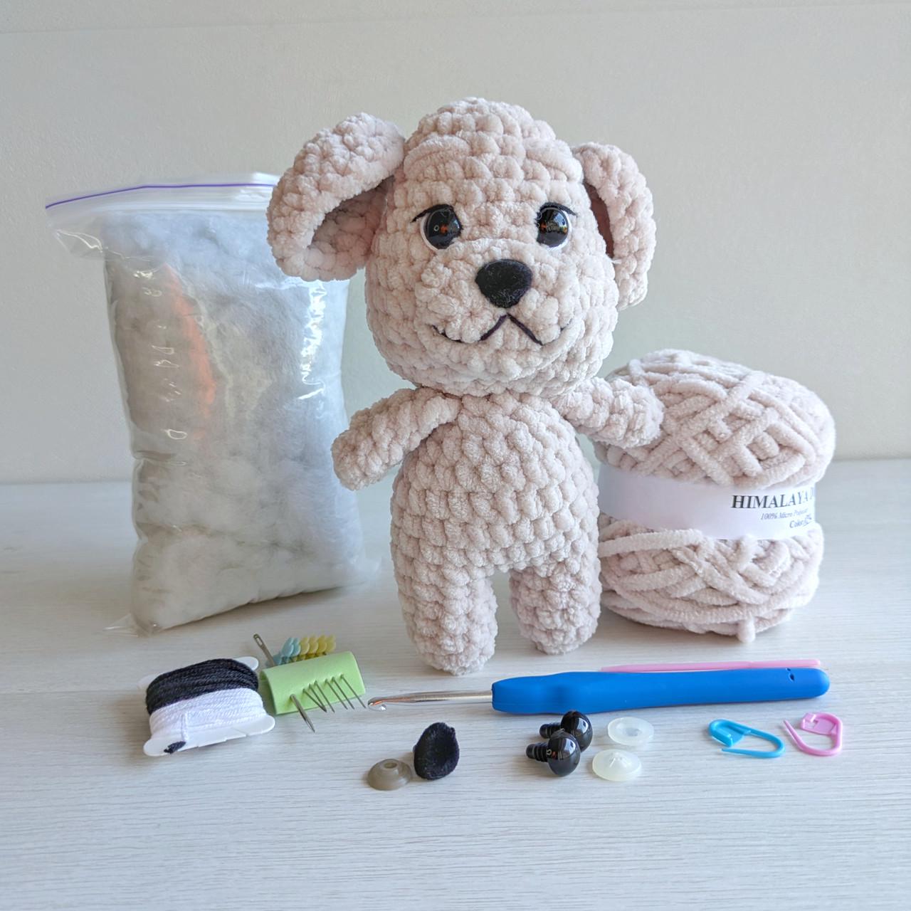 Набор для вязания собачки Бежевый