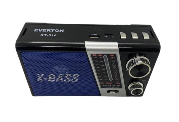 Радиоприемник на аккумуляторе BT Everton RT-816 с фонариком Bluetooth FM USB SD - фото 3