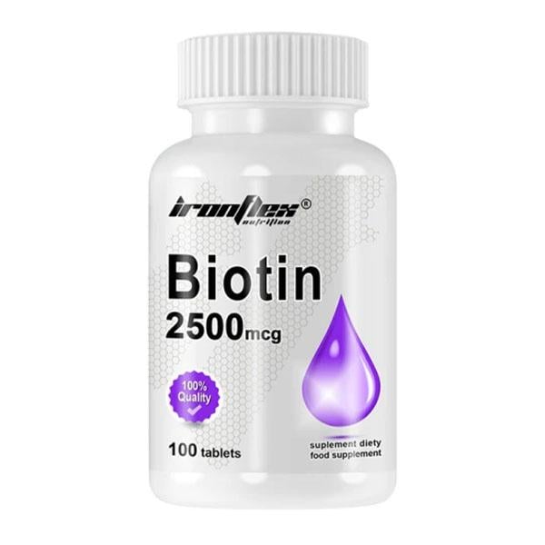 Витамин B для спорта IronFlex Biotin 2500 мкг 100 табл. (000024756) Витамин B для спорта IronFlex Biotin 2500 мкг 100 табл. (000024756)