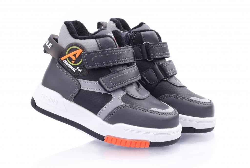 Осенние ботинки для мальчиков 10233 р. 18 Черно-серый