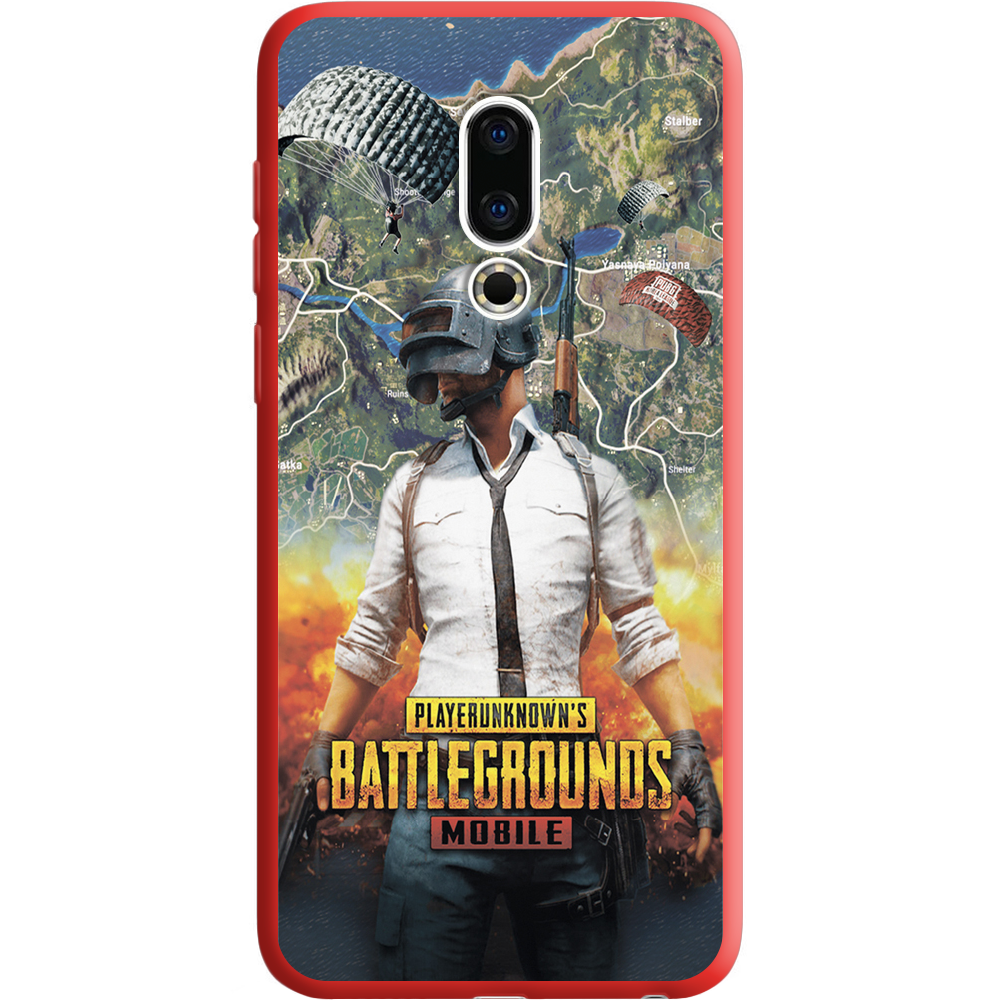 Чехол BoxFace Meizu 16 TH PUBG Mobile Красный силикон (35817-up2309-36102)