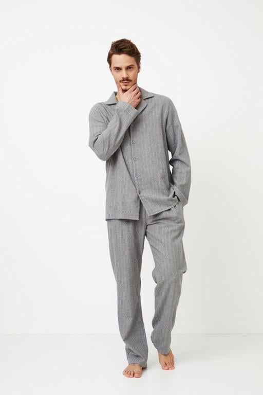 Піжама чоловіча Aruelle XXL сорочка/штани Сірий (35866-151-73) Піжама чоловіча Aruelle XXL сорочка/штани Сірий (35866-151-73)
