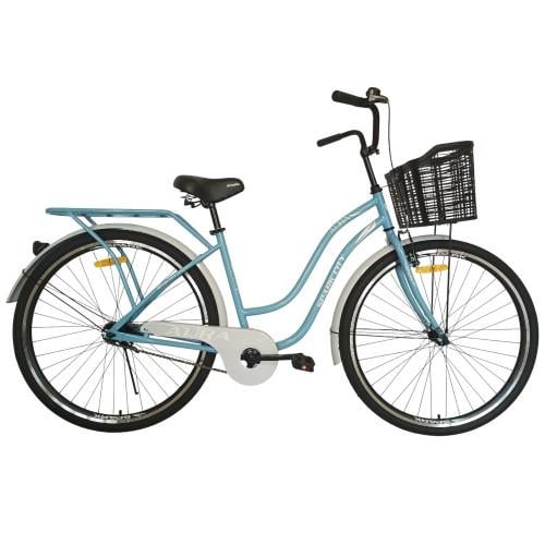 Велосипед Spark CITY AURA колеса 28" стальная рама 18" с корзиной Голубой (000240009)