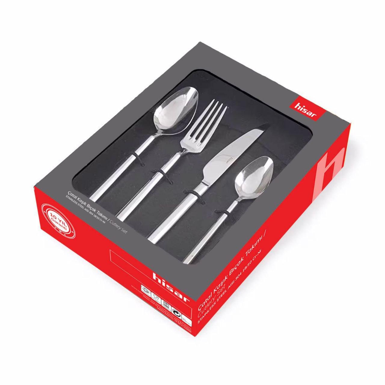 Набір столових приборів Hisar Nice у подарунковій коробці 24 предмети - фото 2