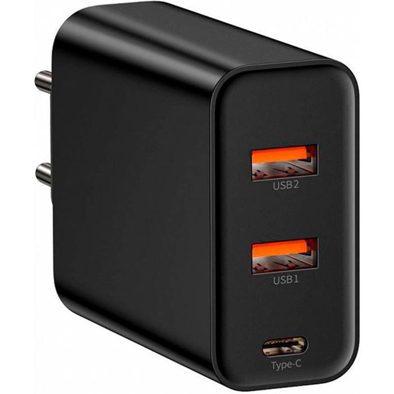 Пристрій мережевий зарядний Baseus CCFS-G01 Speed PPS Quick Charger 2USB/1Type C 60W Black