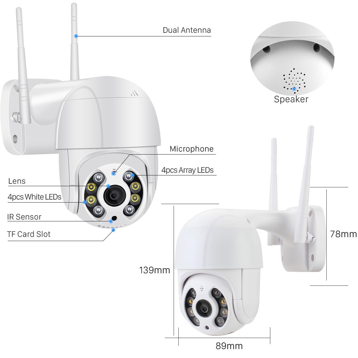 Уличная IP камера PTZ-D4 Wi-Fi защита IP66 White (4919849) - фото 6