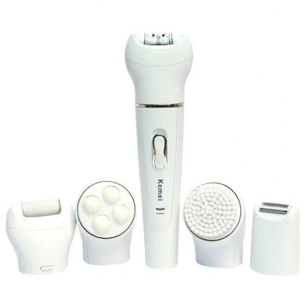 Эпилятор с насадками Kemei KM-2199 5в1 Белый