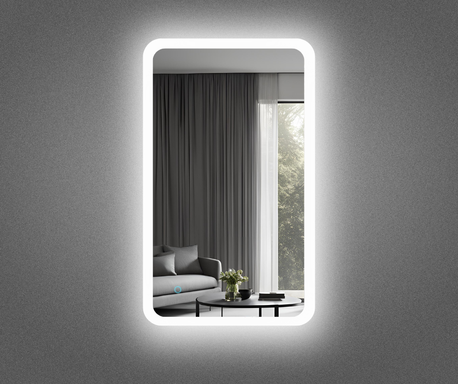 Зеркало с подсветкой прямоугольное Tobi Sho Антигуа для ванной комнаты/спальни/прихожей 800х1000 мм