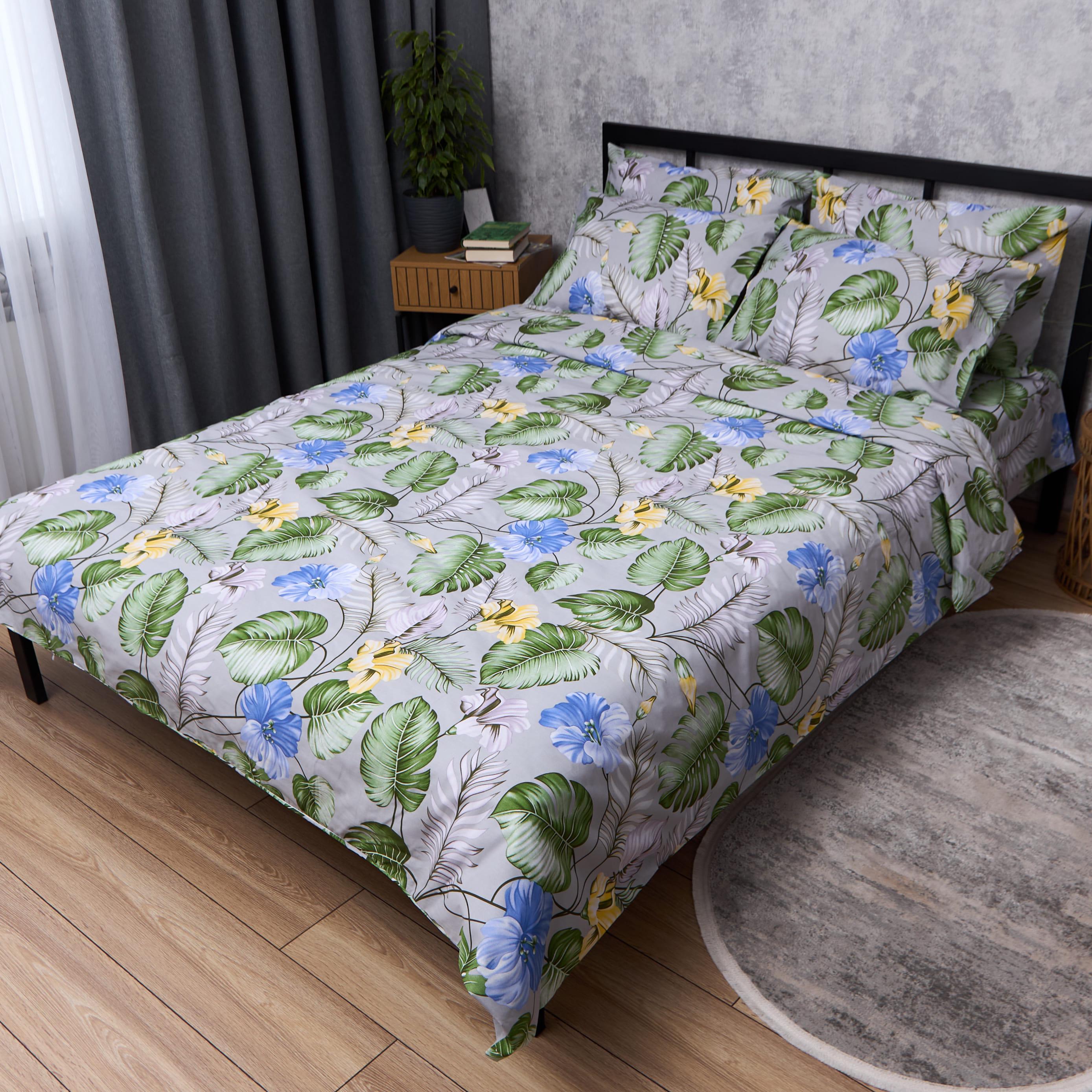Комплект постельного белья Moon&Star Бязь Gold Люкс Jungle Bloom King Size 220x240 см наволочки 2 шт. 70х70 см (MS-820014142)